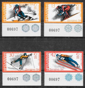 colección sellos deporte Bulgaria 1984