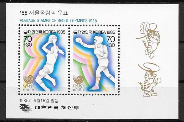 sellos olimpiadas Corea del sur 1985