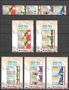 Filatelia fútbol Corea del Sur 2001