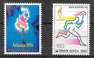 Filatelia deporte Corea del Sur 1996