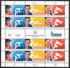 sellos colección deporte Costa Rica 2007