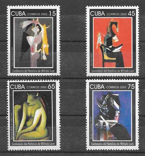 Sellos Filatelia arte Cuba-2002-11