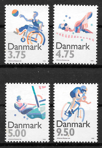 sellos deporte Dinamarca 1996