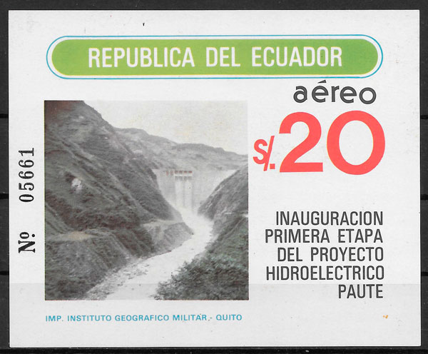 colección sellos arquitectura Ecuador 1983