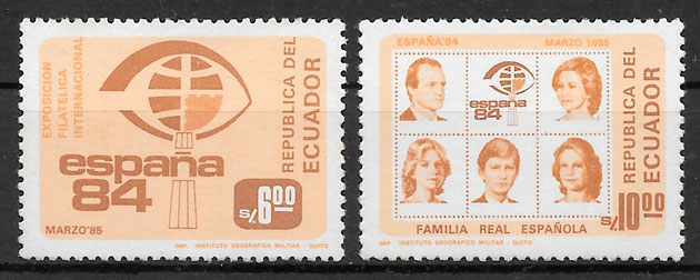sellos personalidad Ecuador 1985
