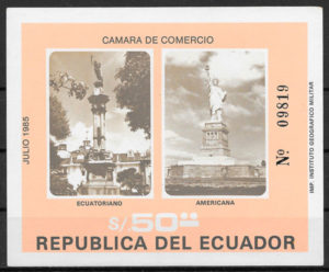 filatelia arquitectura Ecuador 1985