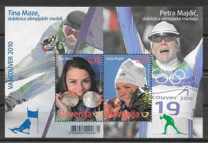filatelia colección deporte Eslovenia 2010