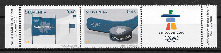 colección sellos deporte Eslovenia 2010