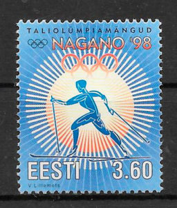 filatelia colección deporte Estonia 1998