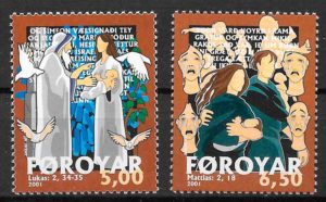 sellos navidad Feroe 2001