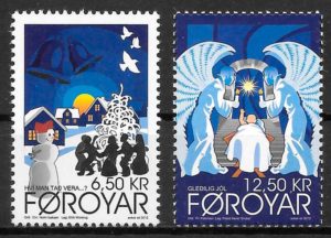 coleccion sellos navidad Feroe 2012