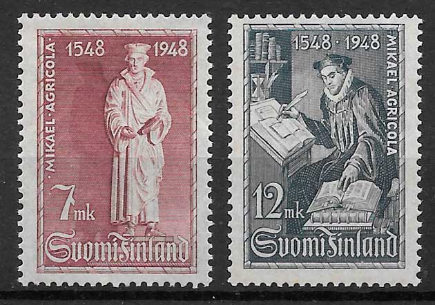 sellos personalidad Finlandia 1949