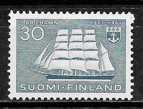 sellos transporte Finlandia 1961