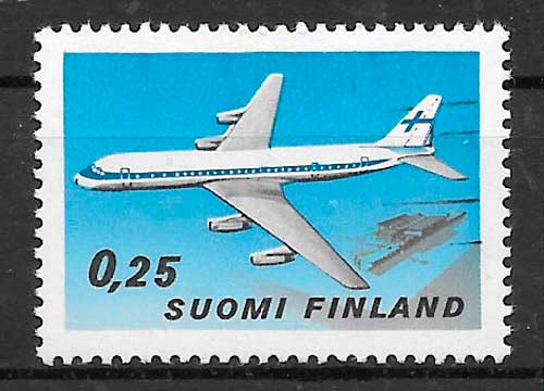coleccion sellos transporte Finlandia 1970