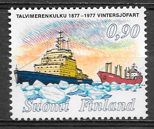 sellos transporte Finlandia 1977
