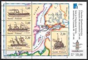 sellos tranasporte Finlandia 1986