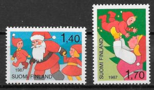 filatelia navidad Finlandia 1987