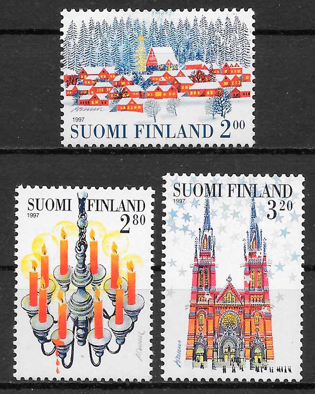 coleccion sellos navidad Finlandia 1997