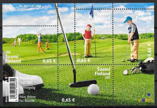 coleccion selos deporte Finlandia 2005