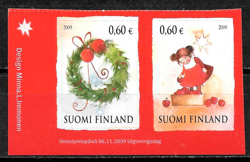 filatelia navidad Finlandia 2009