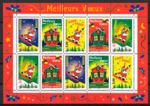 sellos navidad Francia 1998