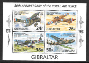 filatelia coleccion transporte Gibraltar 1998