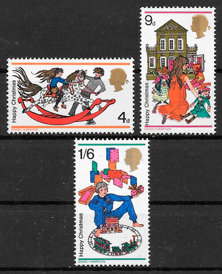 sellos navidad Gran Bretana 1968