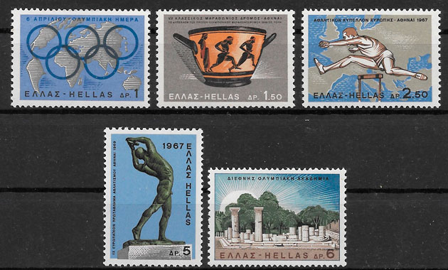 sellos deporte Grecia 1967