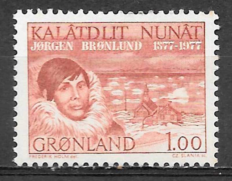 filatelia personalidad Groenlandia 1977