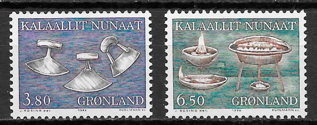 filatelia coleccion arte Groenlandia 1986