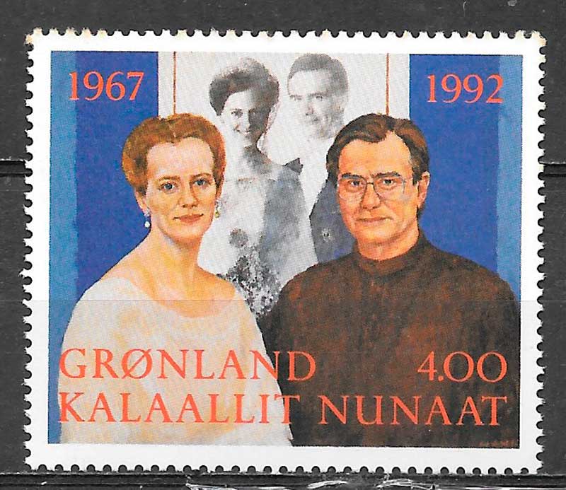 filatelia coleccion personalidades Groenlandia 1992