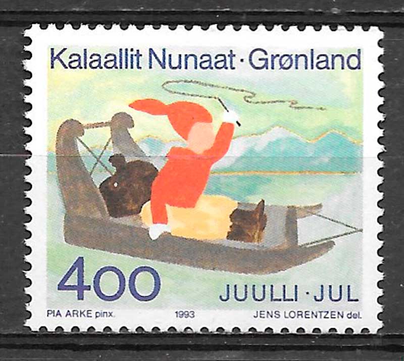 coleccion sellos navidad Groenlandia 1993