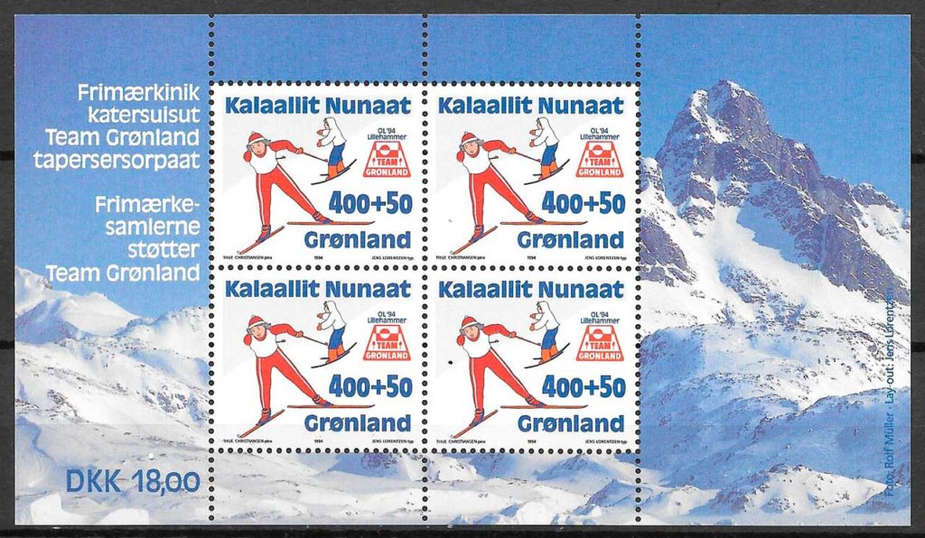 filatelia deporte Groenlandia 1994