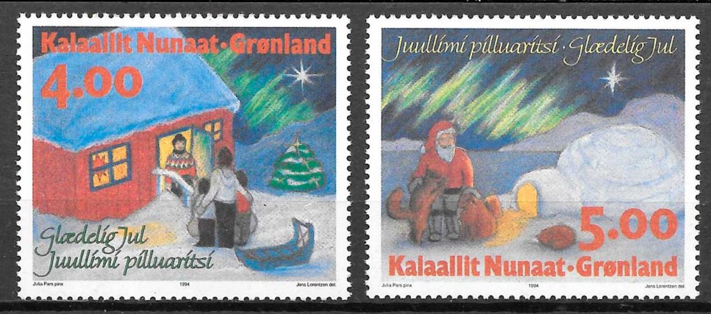 sellos navidad Groenlandia 1994