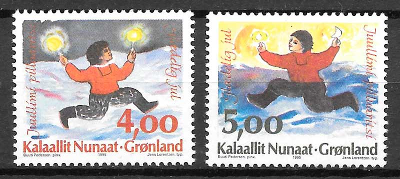 filatelia navidad Groenlandia 1995