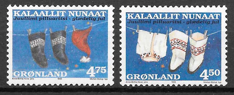 sellos navidad Groenlandia 1999