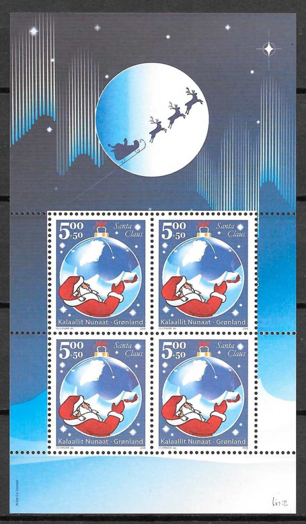 coleccion selos navidad Groenlandia 2003