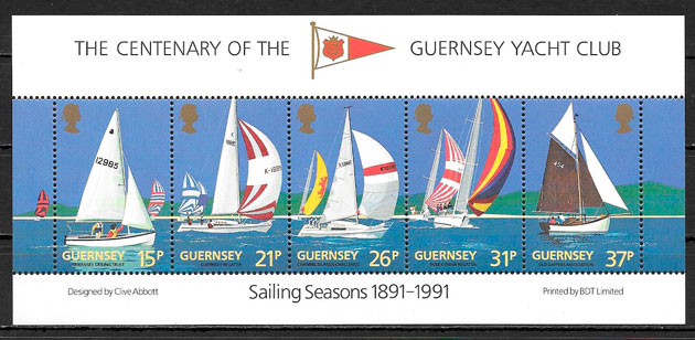 sellos deporte Guernsey 1991