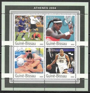 colección sellos deporte Guinea Bissau 2003