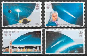 sellos espacio Hong Kong 1986