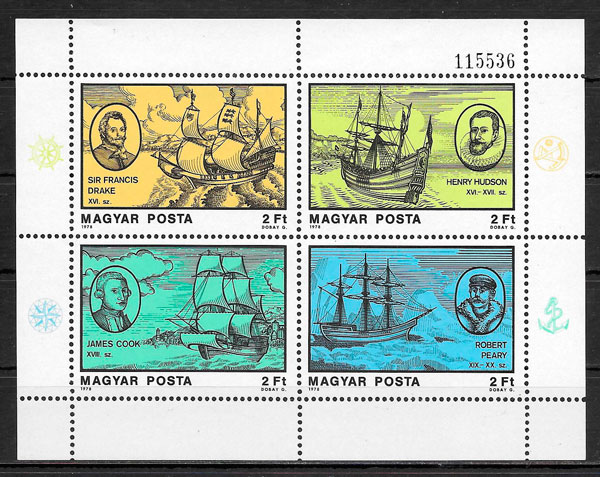 colección sellos personalidades Hungría 1978
