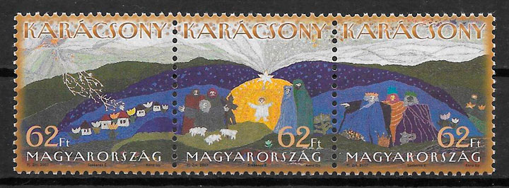 sellos navidad Hungria 2007