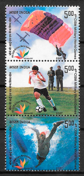 filatelia colección deporte India 2007