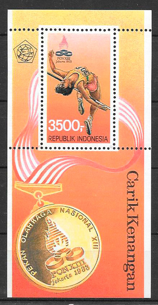 colección sellos deporte Indonesia 1993