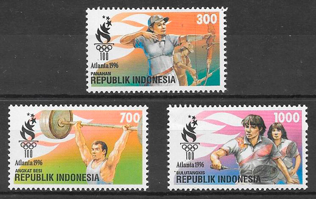 filatelia deporte Indonesia 1996