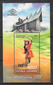 filatelia arte Indonesia 1998