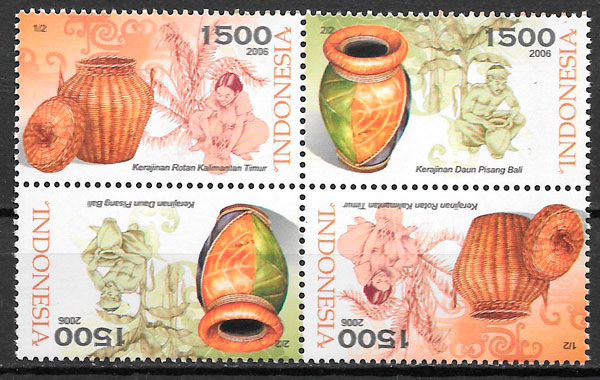 colección sellos arte Indonesia 2006