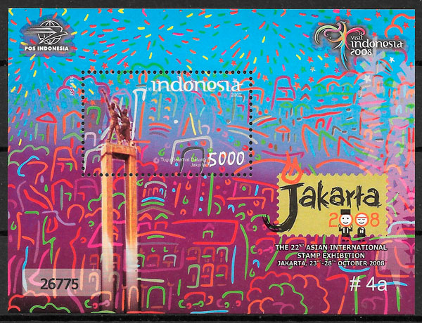 colección sellos arte Indonesia 2008