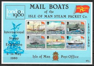sellos transporte Isla de Man 1980
