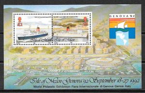 colección sellos transporte Isla de Man 1992